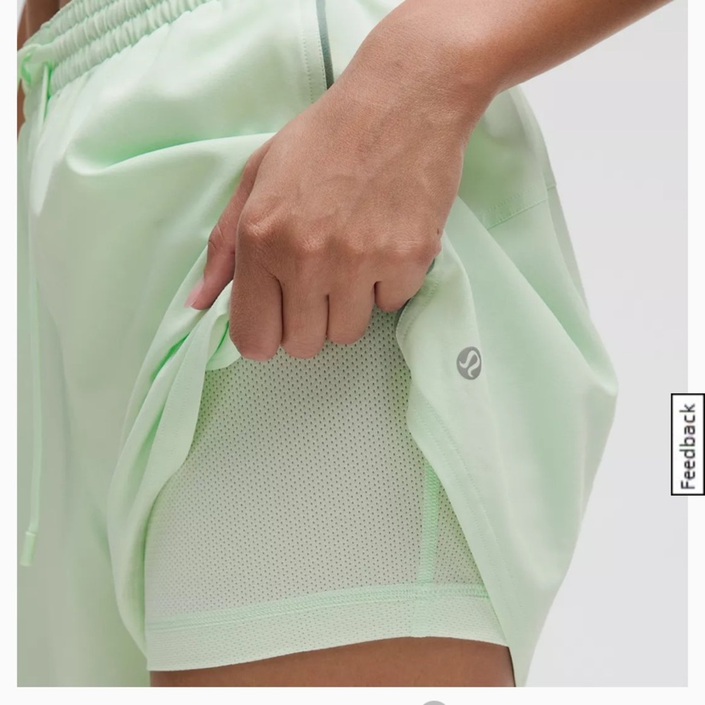 Lululemon Women’s Court Rival High-Rise Short 3" in color Sea Mist Size 2 NWT - Picture 2 of 7